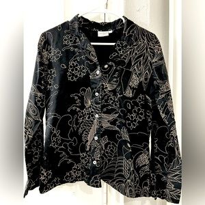 SIN IN LINEN “Geisha Moon Tattoo” 2-piece pajama set